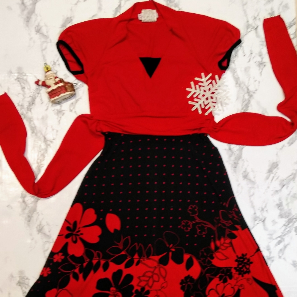 ❤ Girl Code red and black dress size S